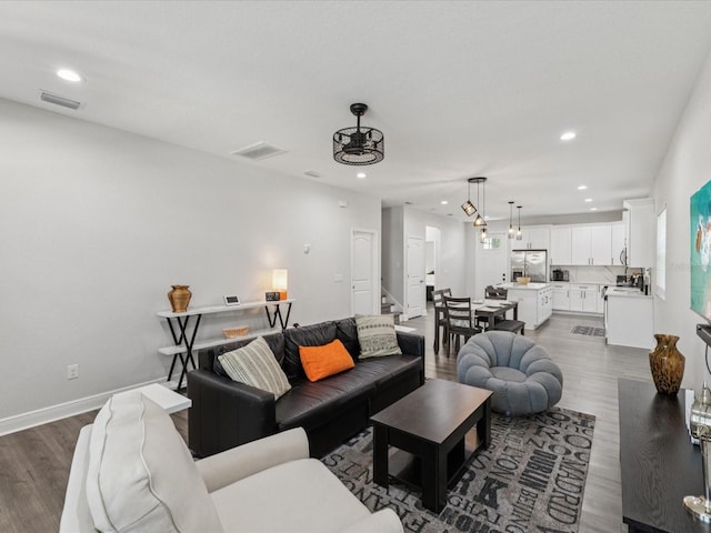 2809 N 21st St, Tampa, FL 33605 - living area featuring recessed lighting and wood finished floors