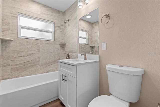 21536 Holdern Ave, Port Charlotte, FL 33952 - bathroom with vanity, toilet, and bathing tub / shower combination