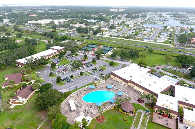 101 Cambridge Trl Unit 194, Sun City Center, FL 33573 - bird's eye view of a pool and a nearby body of water