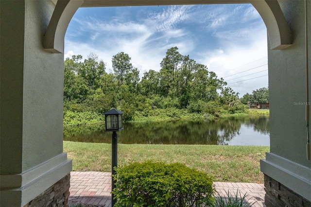 106 Cutlass Way, Oldsmar, FL 34677 - view of grassy yard with a water view