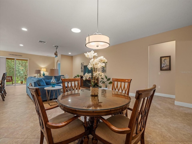 27546 Stonecreek Way, Wesley Chapel, FL 33544 - dining space with recessed lighting and light tile patterned flooring