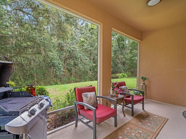 27546 Stonecreek Way, Wesley Chapel, FL 33544 - view of patio / terrace with a forest view