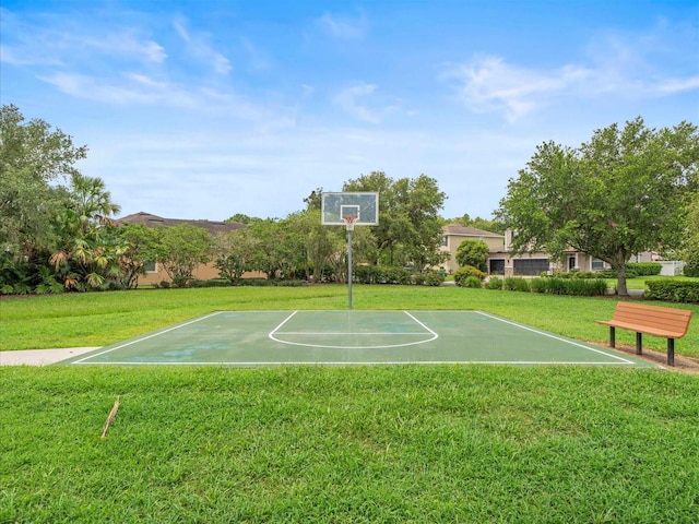 27546 Stonecreek Way, Wesley Chapel, FL 33544 - view of sport court with community basketball court and a lawn