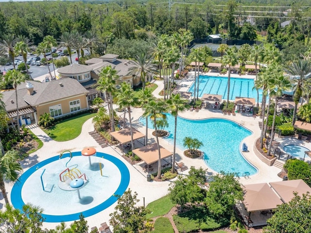 27546 Stonecreek Way, Wesley Chapel, FL 33544 - drone / aerial view of a pool