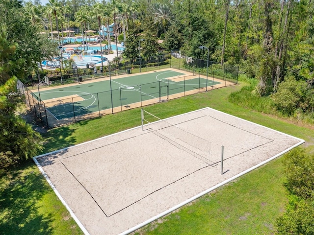 27546 Stonecreek Way, Wesley Chapel, FL 33544 - drone / aerial view of a pool area