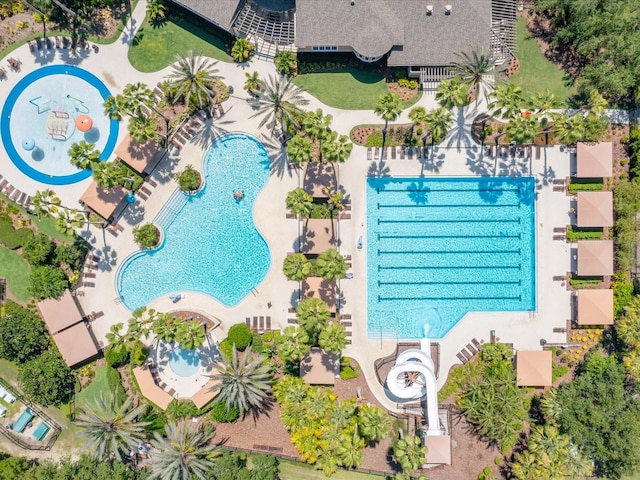 27546 Stonecreek Way, Wesley Chapel, FL 33544 - bird's eye view of a pool