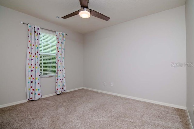 5916 Tulip Flower Dr, Riverview, FL 33578 - carpeted empty room with a ceiling fan and baseboards
