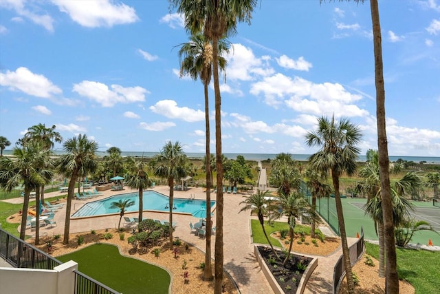 1230 Gulf Blvd Unit 304, Clearwater, FL 33767 - community pool featuring a patio