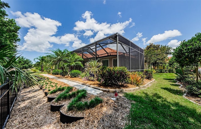 1012 Tuscany Dr, Trinity, FL 34655 - back of house with glass enclosure