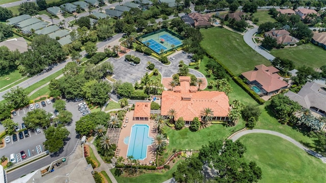 1012 Tuscany Dr, Trinity, FL 34655 - aerial view of property and surrounding area with nearby suburban area