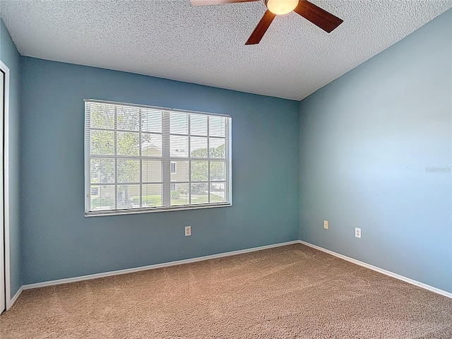 12464 Berkeley Square Dr, Tampa, FL 33626 - carpeted spare room featuring ceiling fan and a textured ceiling