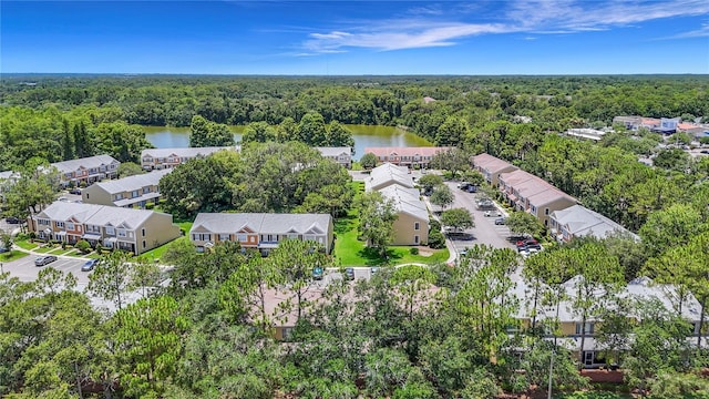 12464 Berkeley Square Dr, Tampa, FL 33626 - bird's eye view of a heavily wooded area and a nearby body of water