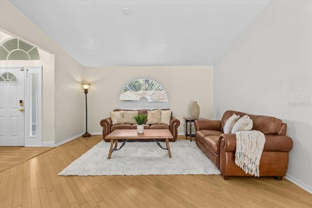 6051 65th Ave N, Pinellas Park, FL 33781 - living room with lofted ceiling and wood finished floors