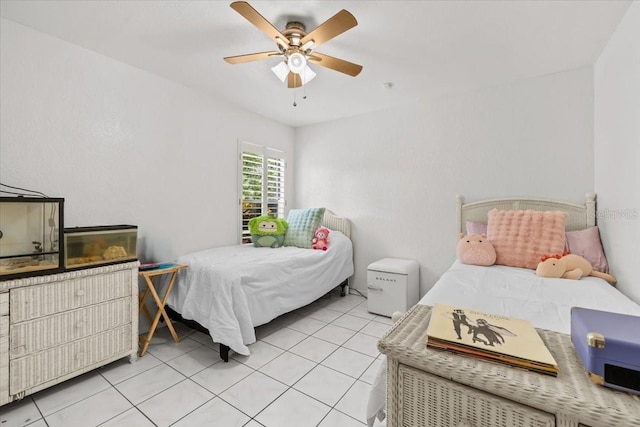 6051 65th Ave N, Pinellas Park, FL 33781 - bedroom featuring light tile patterned floors and ceiling fan