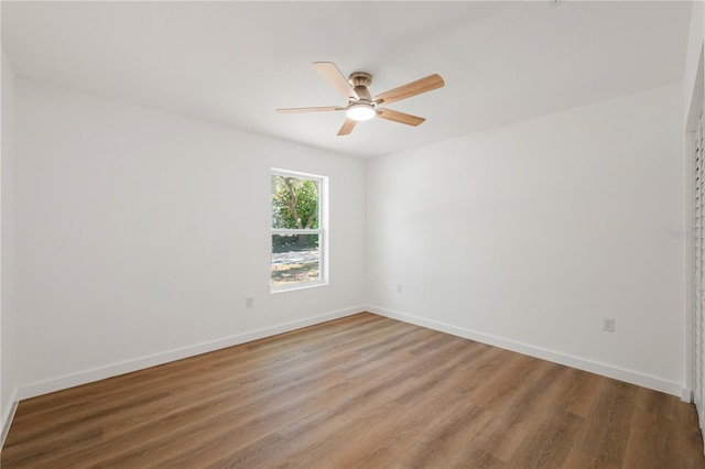 10219 Huntley St, New Port Richey, FL 34654 - spare room featuring wood finished floors and a ceiling fan