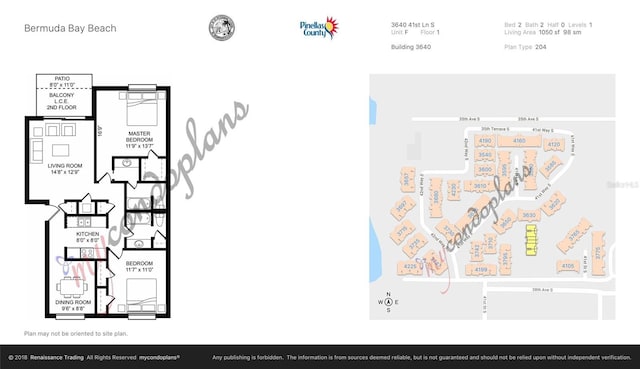 3640 41st Ln S Unit F, Saint Petersburg, FL 33711 - view of home floor plan