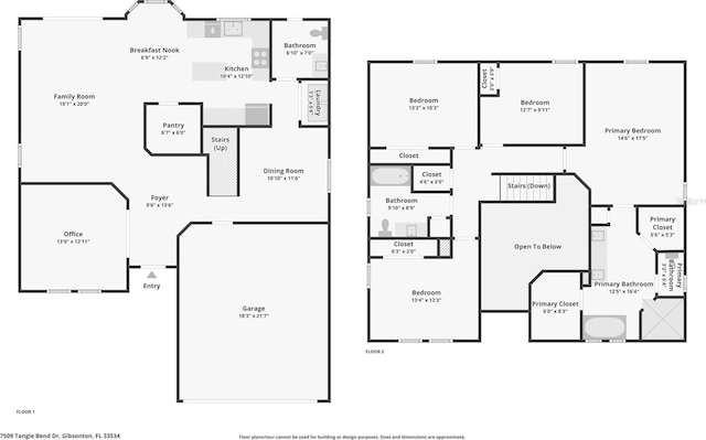 7509 Tangle Bend Dr, Gibsonton, FL 33534 - view of property floor plan