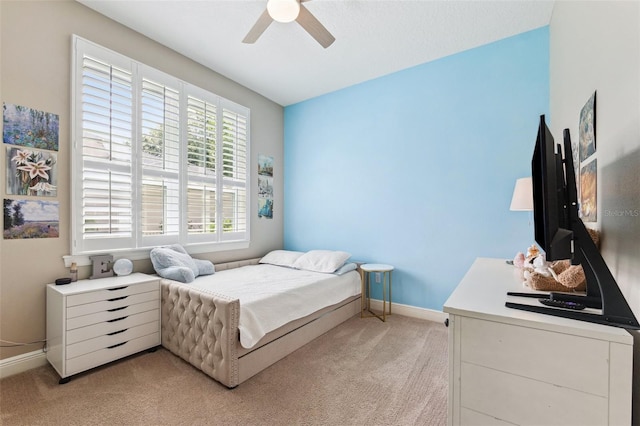 5823 Terncrest Dr, Lithia, FL 33547 - bedroom featuring light colored carpet and ceiling fan