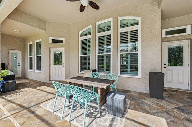 5823 Terncrest Dr, Lithia, FL 33547 - view of patio / terrace with ceiling fan and outdoor dining area