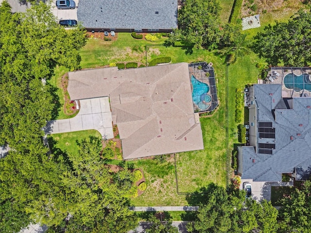 5823 Terncrest Dr, Lithia, FL 33547 - bird's eye view of a pool area
