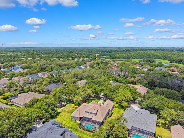 5823 Terncrest Dr, Lithia, FL 33547 - aerial perspective of suburban area featuring a pool