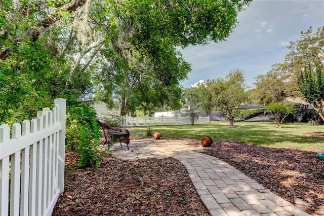 17631 Grove View Dr, Lutz, FL 33549 - fenced yard with a patio