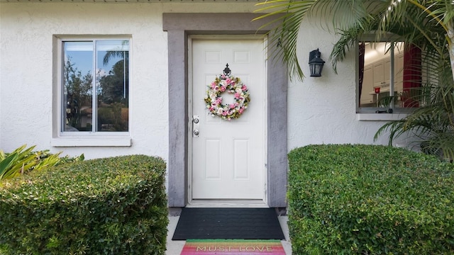 1851 Bough Ave Unit A, Clearwater, FL 33760 - property entrance with stucco siding