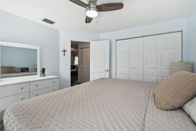 3628 Dellefield St, New Port Richey, FL 34655 - bedroom with a closet and ceiling fan