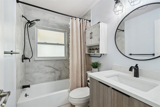 3628 Dellefield St, New Port Richey, FL 34655 - bathroom with shower / tub combo, vanity, and toilet