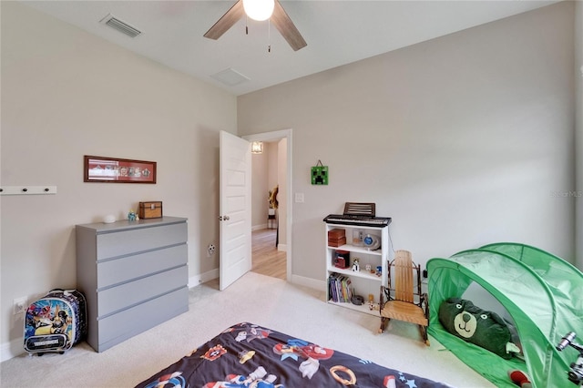 7116 Estero Ct, Apollo Beach, FL 33572 - bedroom featuring carpet floors and a ceiling fan