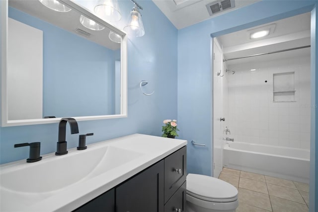 6841 Mitchell Cir, Tampa, FL 33634 - bathroom featuring vanity, shower / tub combination, and tile patterned floors