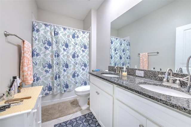 25200 Lambrusco Loop, Lutz, FL 33559 - bathroom with double vanity and tile patterned flooring