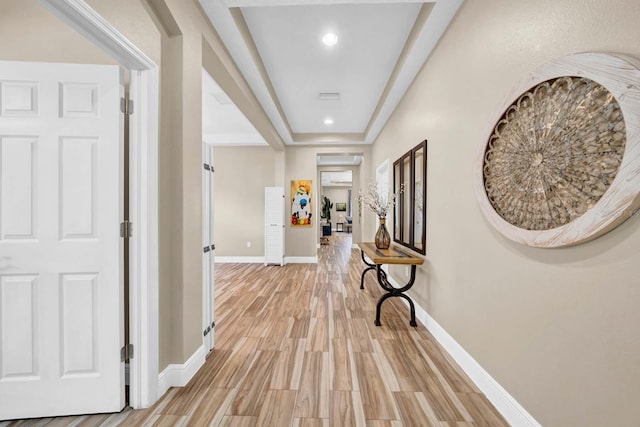 32624 Summerglade Dr, Wesley Chapel, FL 33545 - hall featuring light wood-style floors and recessed lighting
