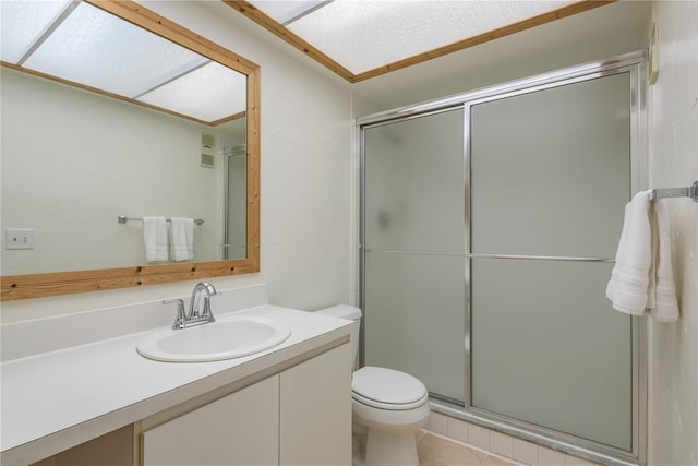 2650 Countryside Blvd Unit C204, Clearwater, FL 33761 - full bath with vanity, a stall shower, and tile patterned floors