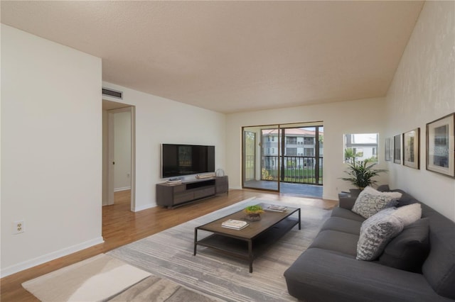 2650 Countryside Blvd Unit C204, Clearwater, FL 33761 - living area featuring wood finished floors and a textured ceiling