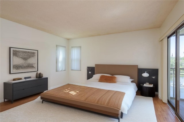 2650 Countryside Blvd Unit C204, Clearwater, FL 33761 - bedroom featuring light wood finished floors, access to outside, and a textured ceiling