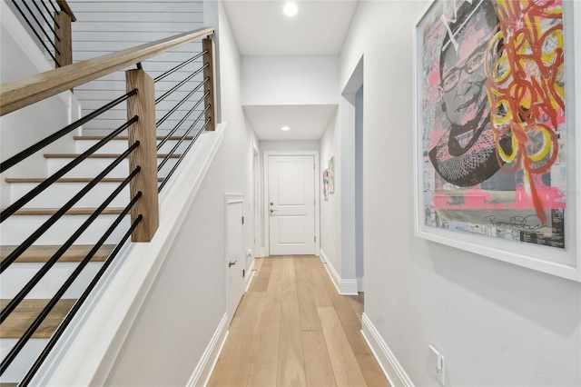 238 7th Ave S, Safety Harbor, FL 34695 - hall featuring light wood-style flooring and recessed lighting
