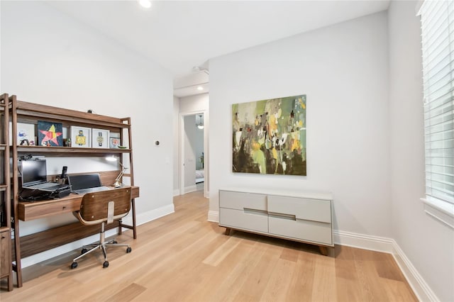 238 7th Ave S, Safety Harbor, FL 34695 - home office with light wood-type flooring, recessed lighting, and plenty of natural light