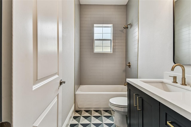 238 7th Ave S, Safety Harbor, FL 34695 - bathroom featuring vanity, bathing tub / shower combination, and tile patterned floors