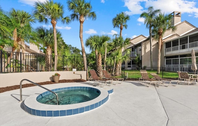 4777 Duhme Rd Unit 1D, Saint Petersburg, FL 33708 - view of pool featuring a community hot tub and a patio