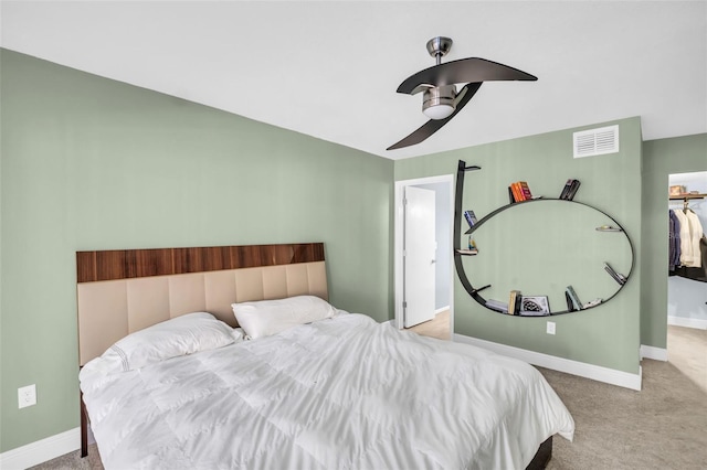 1715 Larabie Ct, Brandon, FL 33511 - carpeted bedroom featuring baseboards and a ceiling fan