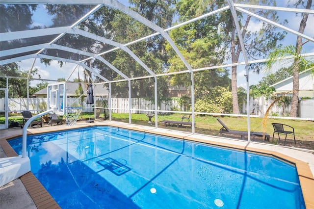 1715 Larabie Ct, Brandon, FL 33511 - view of swimming pool with a fenced backyard, a lanai, and a patio area