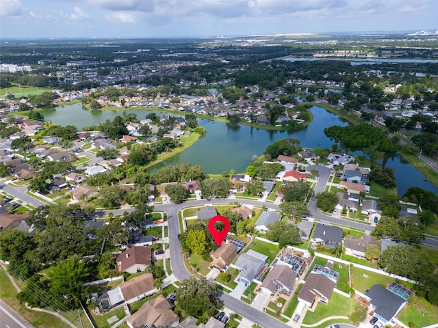 1715 Larabie Ct, Brandon, FL 33511 - aerial overview of property's location with nearby suburban area and a large body of water