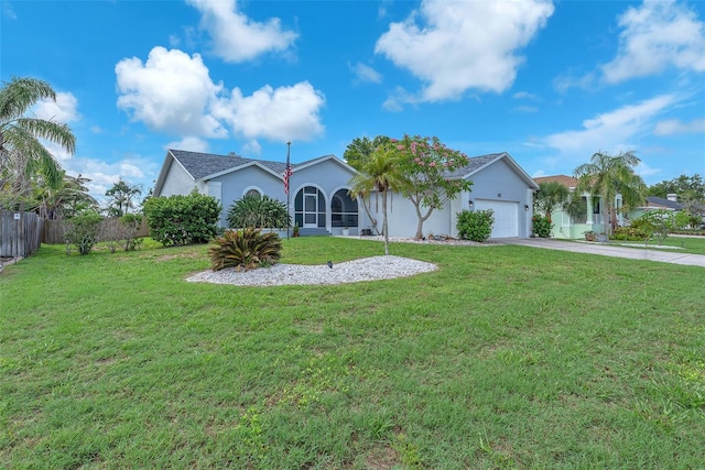 832 Birdie Way, Apollo Beach, FL 33572 - view of front of property featuring driveway, a garage, and stucco siding