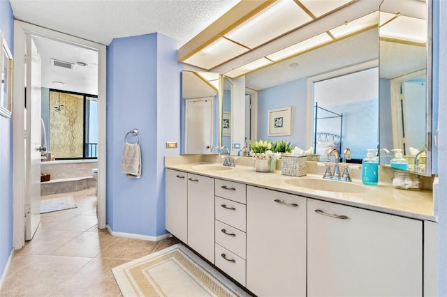 1290 Gulf Blvd Unit 702, Clearwater Beach, FL 33767 - full bath featuring double vanity, a shower, and tile patterned floors