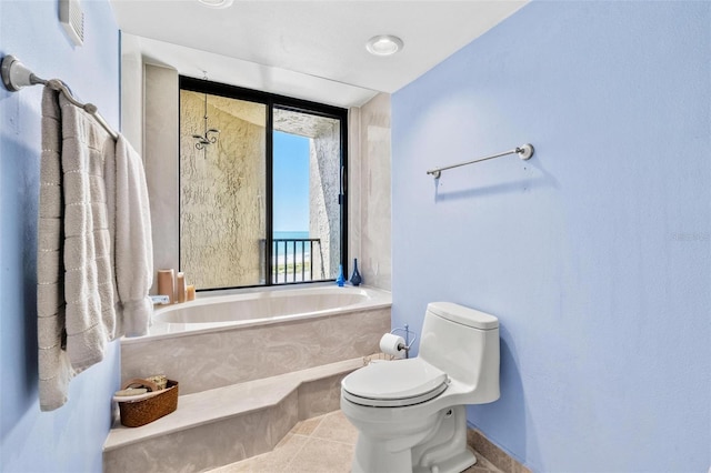 1290 Gulf Blvd Unit 702, Clearwater Beach, FL 33767 - full bathroom featuring a tub, tile patterned flooring, and a shower