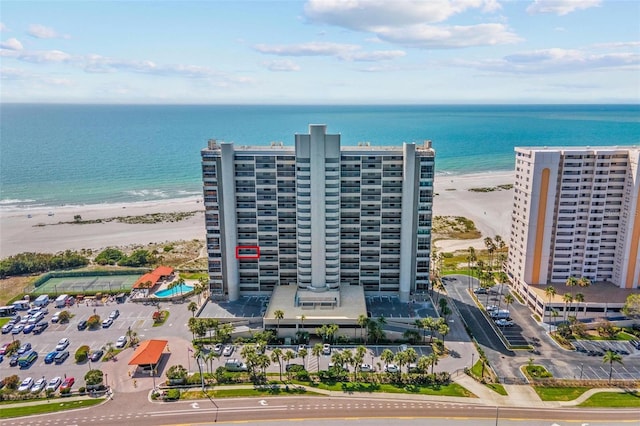 1290 Gulf Blvd Unit 702, Clearwater Beach, FL 33767 - drone / aerial view of expansive beach and apartment complex