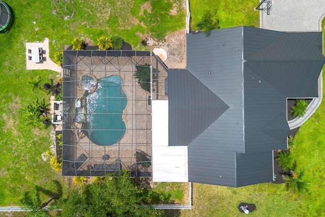 7725 235th St E, Myakka City, FL 34251 - aerial view of property and surrounding area with a pool area