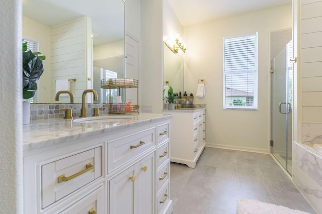 7725 235th St E, Myakka City, FL 34251 - full bath featuring vanity and a shower stall