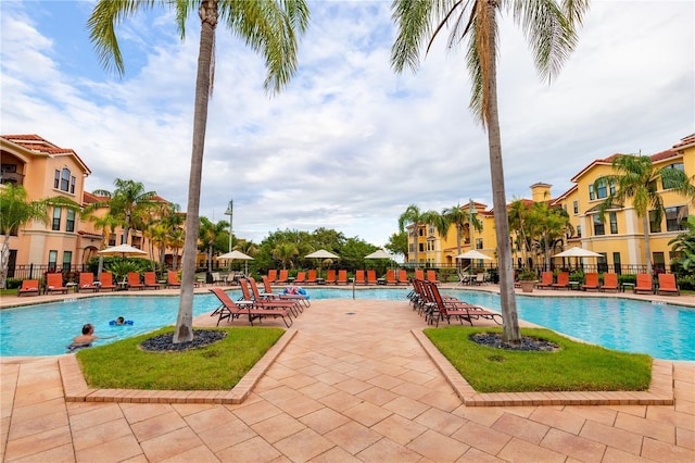 2724 Via Murano Unit 639, Clearwater, FL 33764 - community pool featuring a patio area
